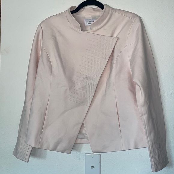 Elizabeth & Clarke Blush Pink Knit Military Jacket - Picture 2 of 8